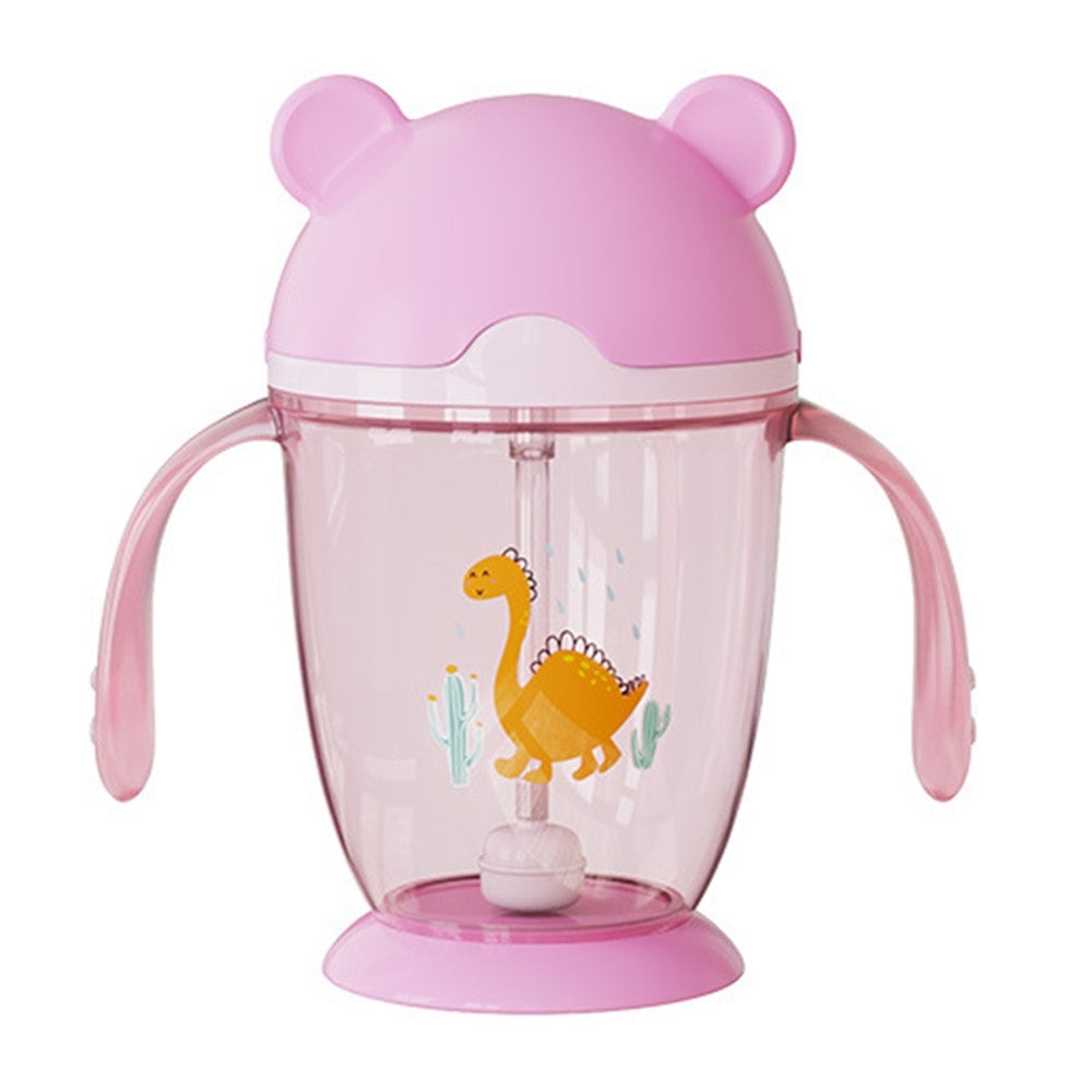 Baby Straw Training Sipper Cup with Handles – Pink | 300ml