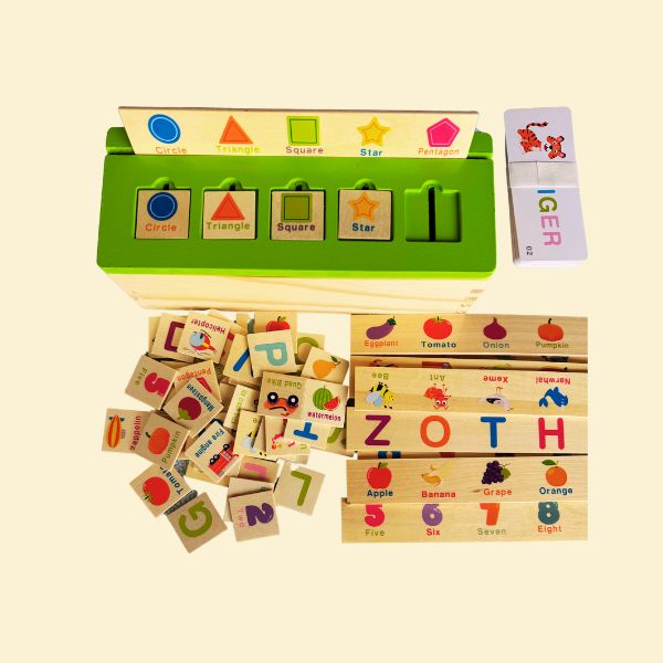 Knowledge Classification Box | Alphabets, Spellings, Numbers & Shapes