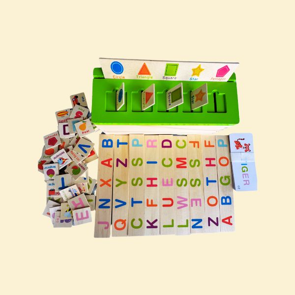 Knowledge Classification Box | Alphabets, Spellings, Numbers & Shapes