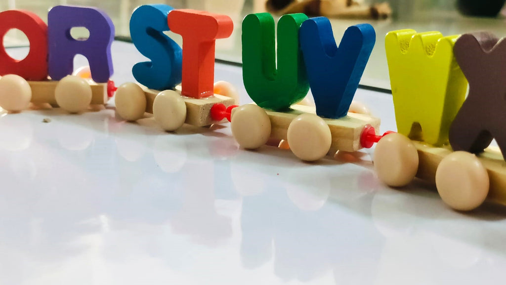 Wooden Letters Train | Alphabet Learning Toy A–Z for Kids 3+