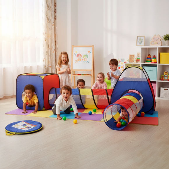 Kids Play Tent with Tunnel – 4-in-1 Indoor & Outdoor Fun