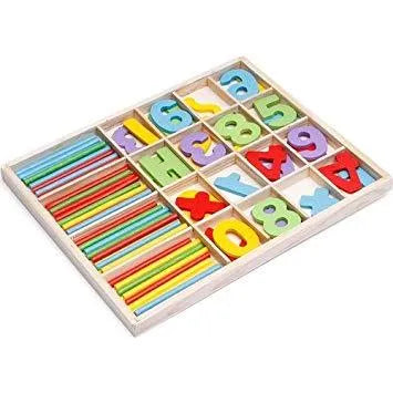 Wooden Computation Study Box for Basic Math Calculations for Children