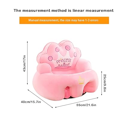 Baby Crown Rettle Floor Seat – Soft Support Sofa Chair for Infants