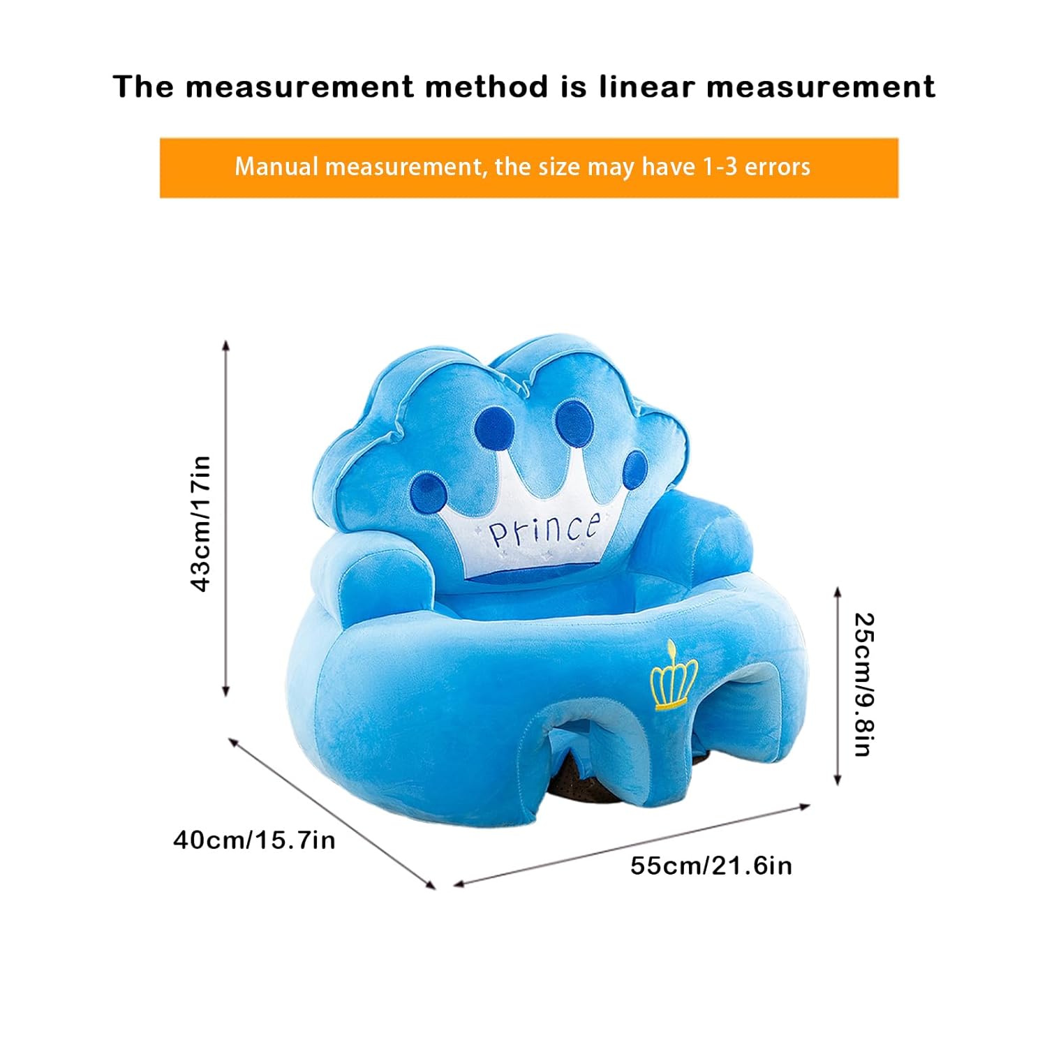 Baby Crown Rettle Floor Seat – Soft Support Sofa Chair for Infants