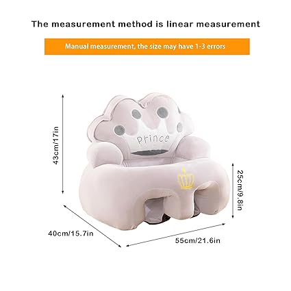 Baby Crown Rettle Floor Seat – Soft Support Sofa Chair for Infants