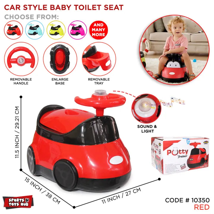 Car Shape Baby Potty Trainer Seat – Fun & Safe Toilet Training for Toddlers
