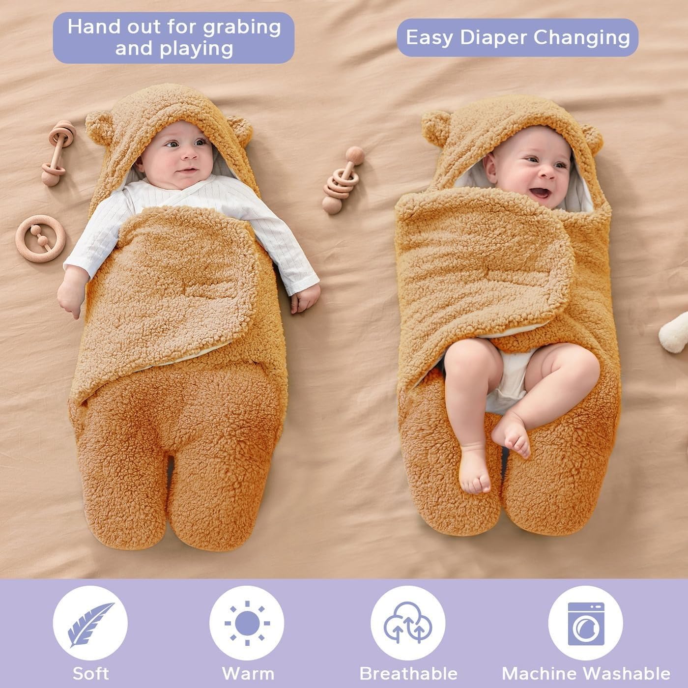 Baby Wrapper & Sleeping Bag for Newborns – Soft Cotton Blanket