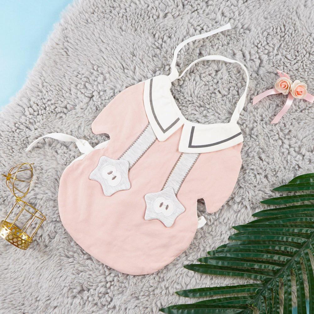 Baby Apron Bibs – 2-Pack, Pink Star, Soft & Waterproof