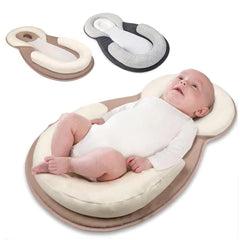 Baby Bed Mattress – U-Shape Pillow, Flat Head Support & Adjustable Size