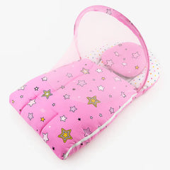 Baby Bedding Set – Portable Cotton Set with Mosquito Net & Pillow