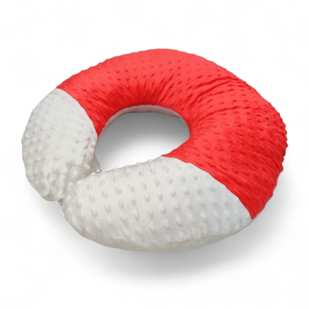 Soft Red Baby Nursing Pillow – Comfortable Feeding Support