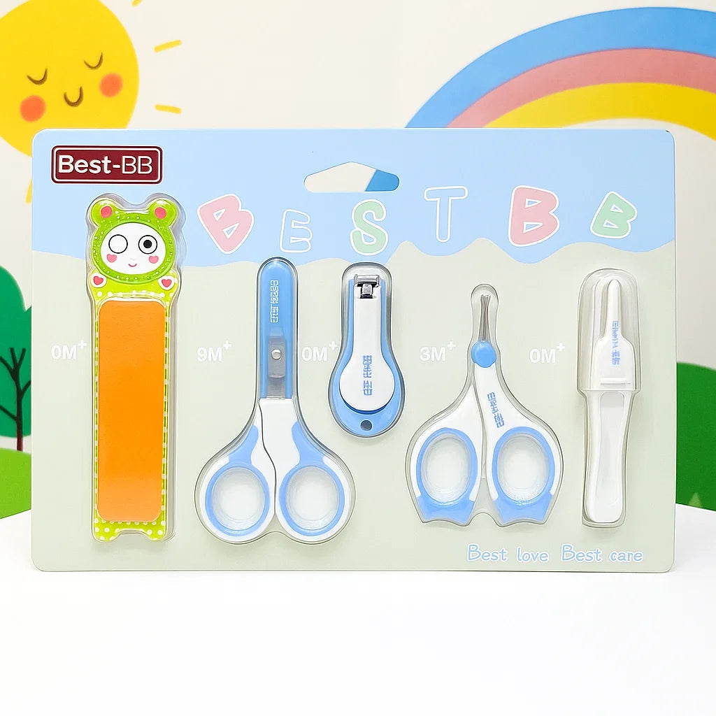 Baby Nail Care Kit – 5-Piece Manicure & Pedicure Set (Blue)