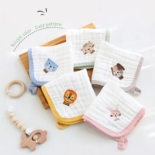 5 Pcs Premium Cotton Baby Wash Clothes