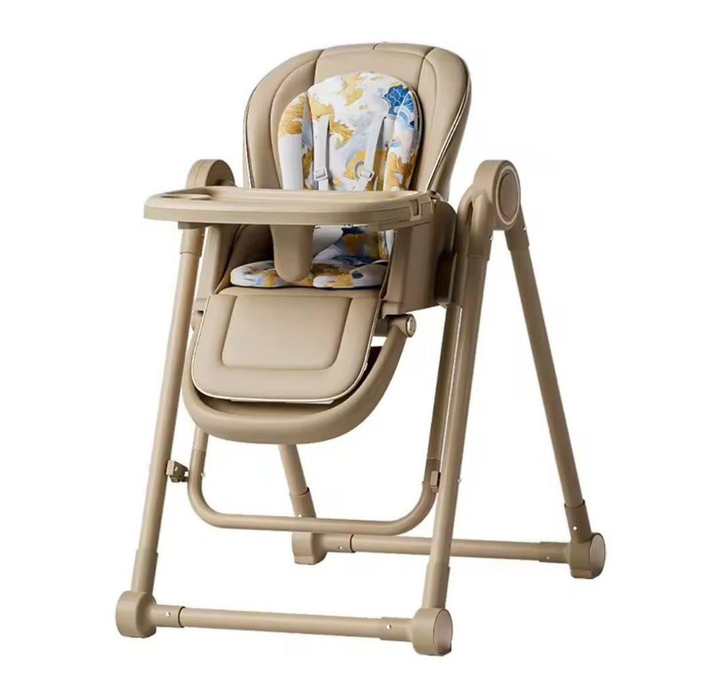 Baby Rocking Swing Dining High Chair – Brown