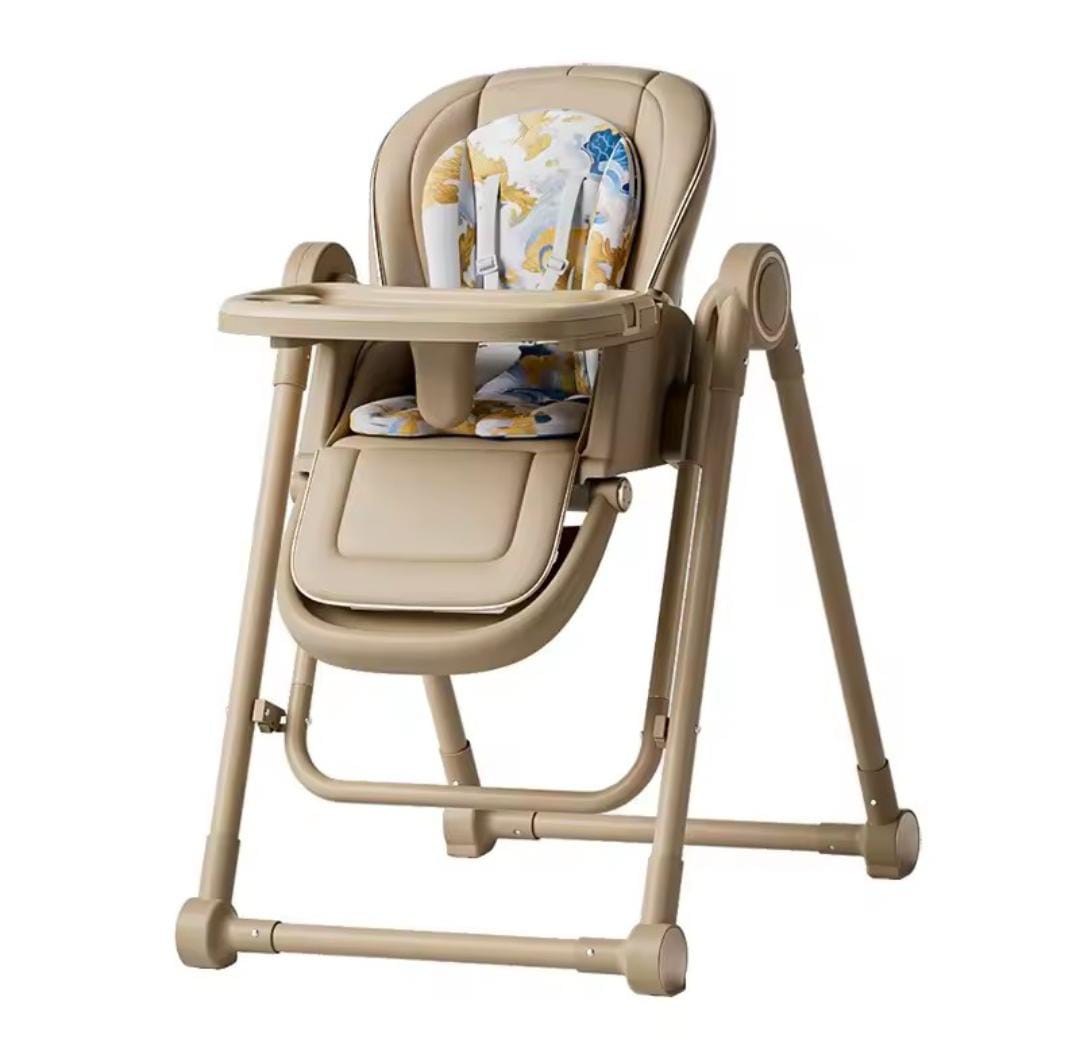 Baby Rocking Swing Dining High Chair – Brown