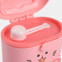 Baby Milk Powder Storage Box – Pink Bus, Portable for Travel & Feeding