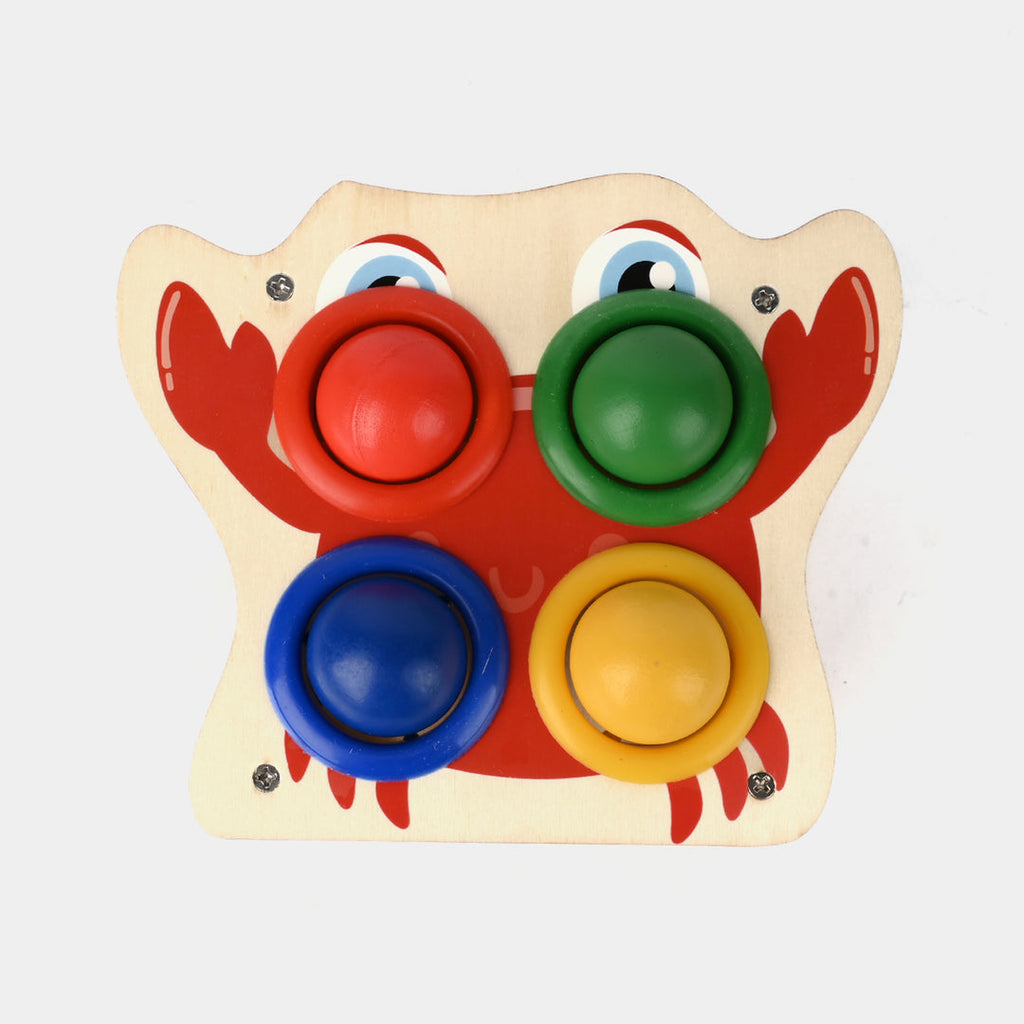 Educational Wooden Knock the Ball Toy – Color Matching Game for Kids