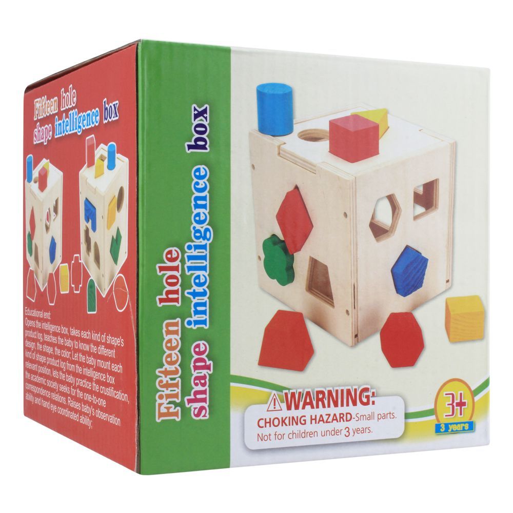 Fifteen Hole Shape Intelligence Box | Wooden Educational Toy for Kids
