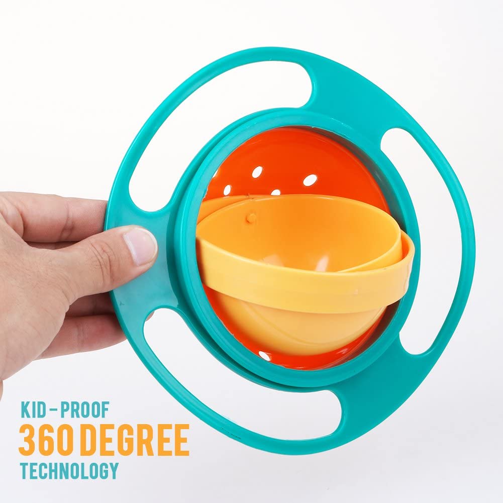 Gyro Bowl 360° Rotate Spill-Proof Snack Bowl for Kids