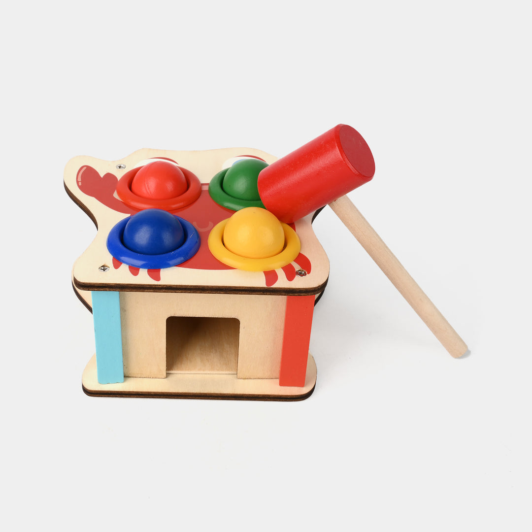 Educational Wooden Knock the Ball Toy – Color Matching Game for Kids