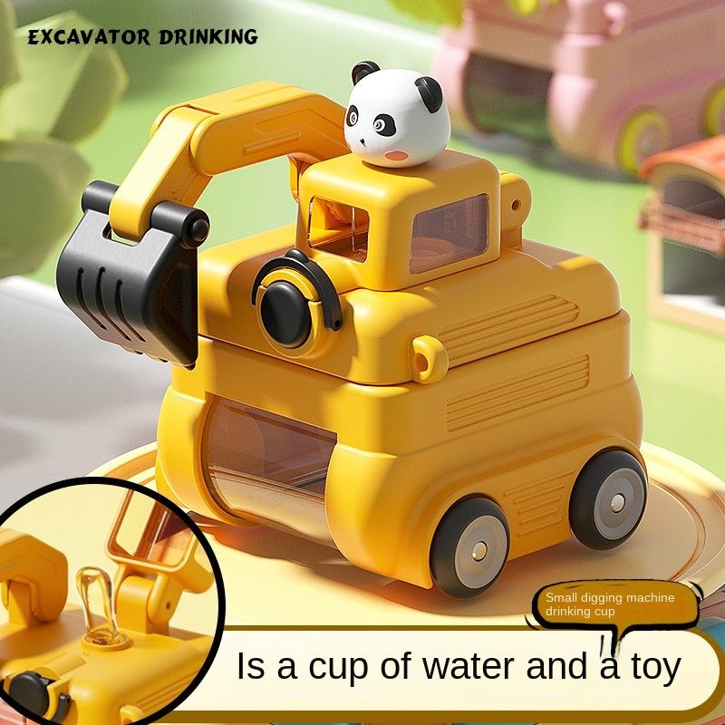 Excavator Cartoon Water Bottle for Kids – 500ml
