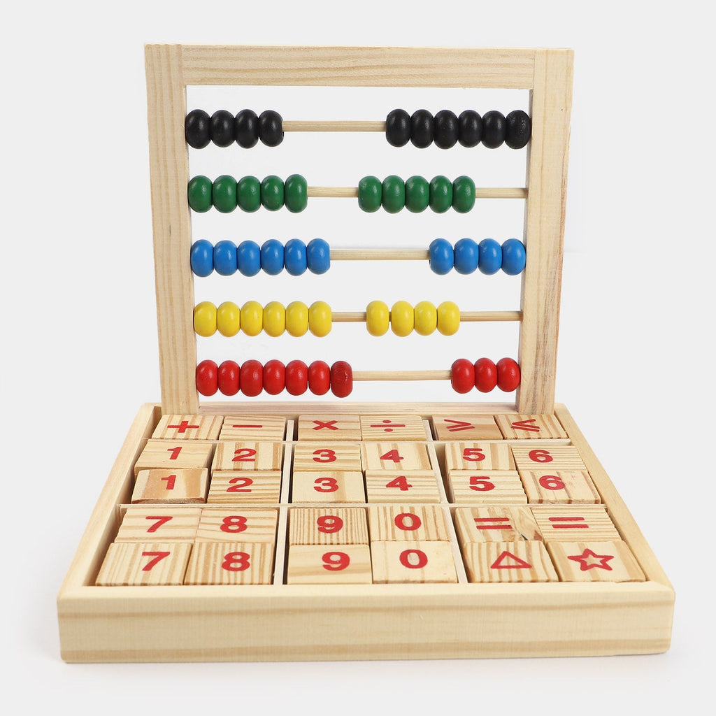 Wooden Abacus Study Blocks Toy – Learn, Play & Count with Fun