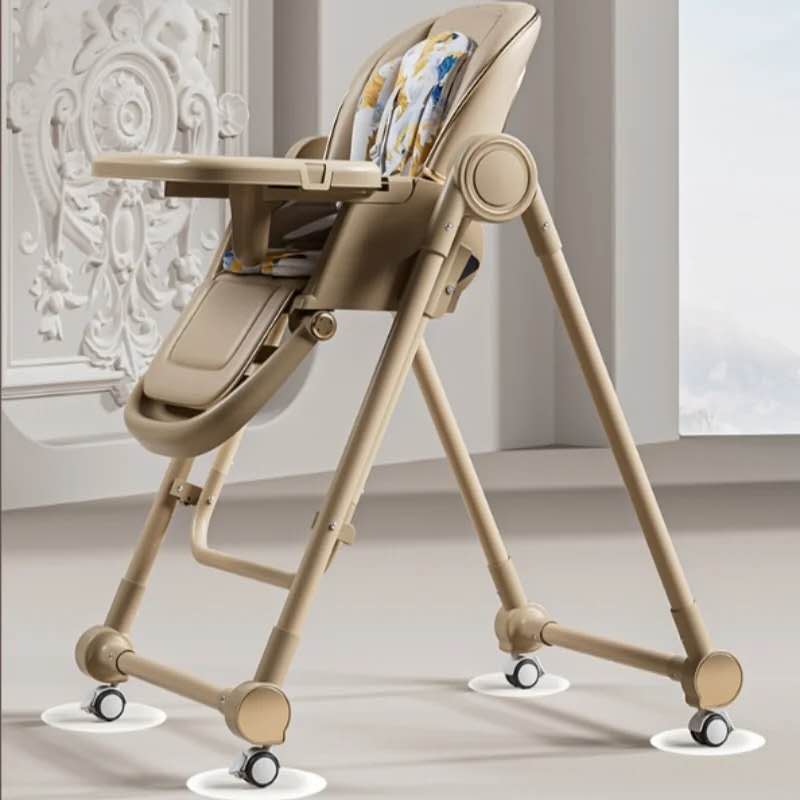 Baby Rocking Swing Dining High Chair – Brown