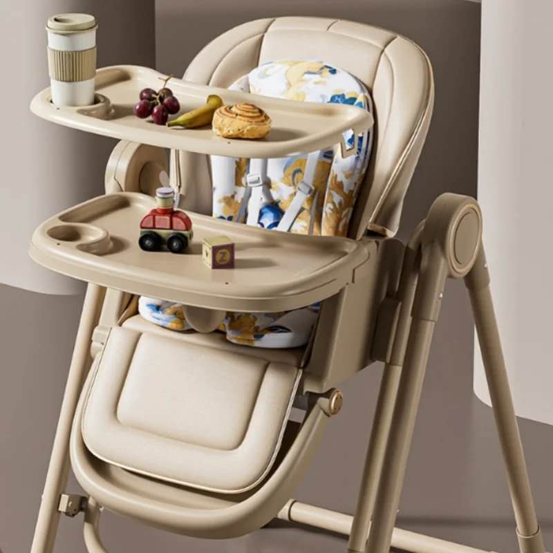 Baby Rocking Swing Dining High Chair – Brown