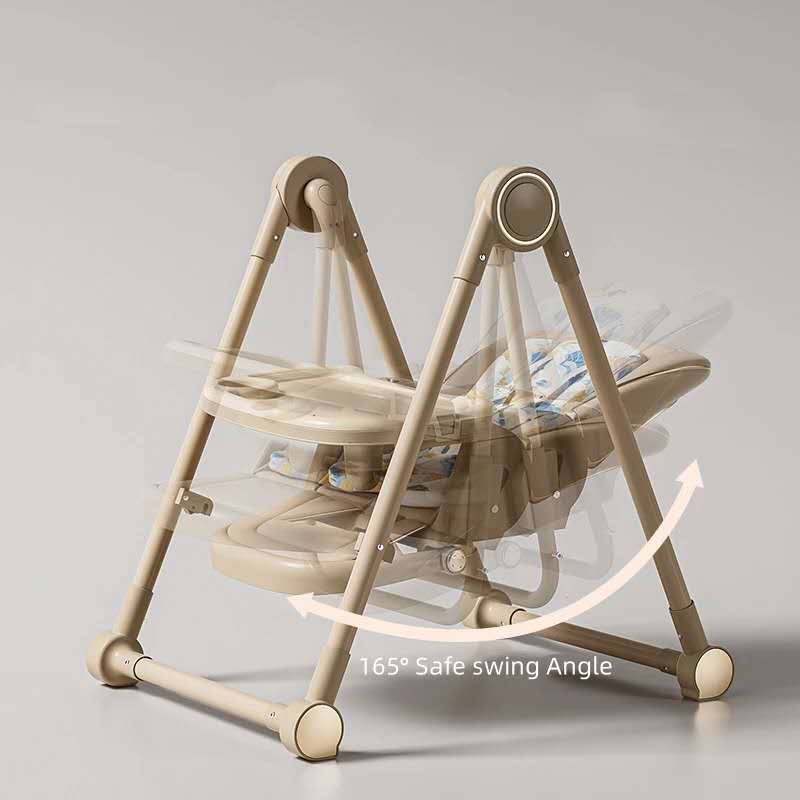 Baby Rocking Swing Dining High Chair – Brown