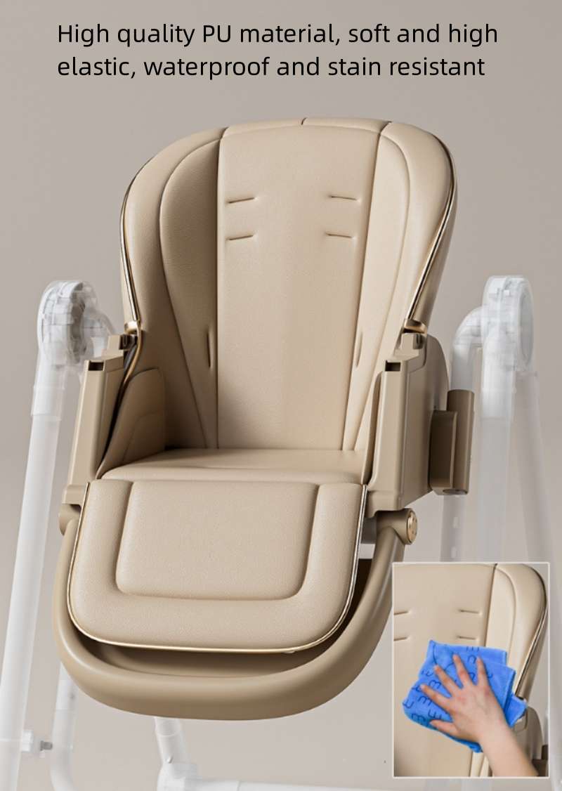 Baby Rocking Swing Dining High Chair – Brown