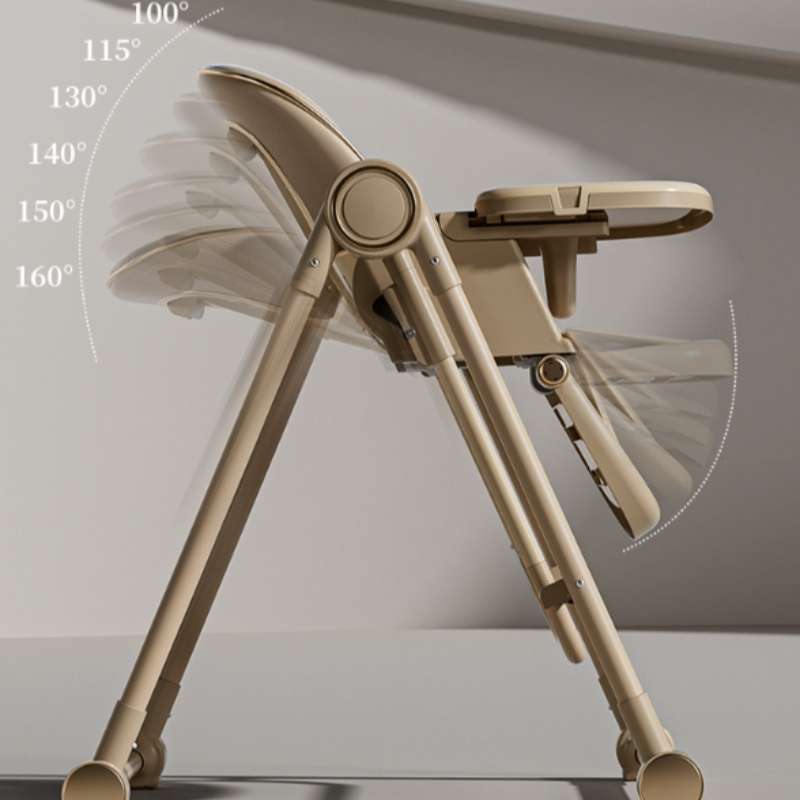 Baby Rocking Swing Dining High Chair – Brown