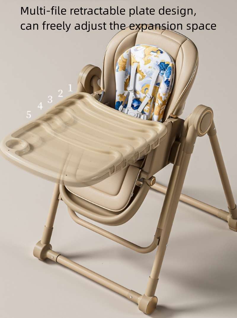 Baby Rocking Swing Dining High Chair – Brown