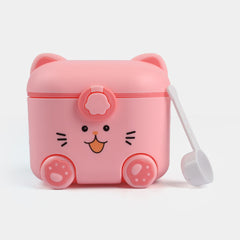 Baby Milk Powder Storage Box – Pink Bus, Portable for Travel & Feeding
