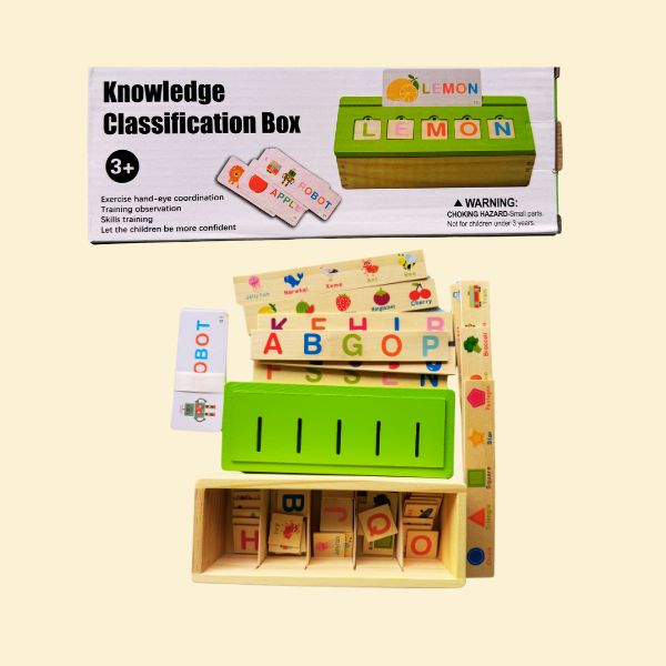 Knowledge Classification Box | Alphabets, Spellings, Numbers & Shapes