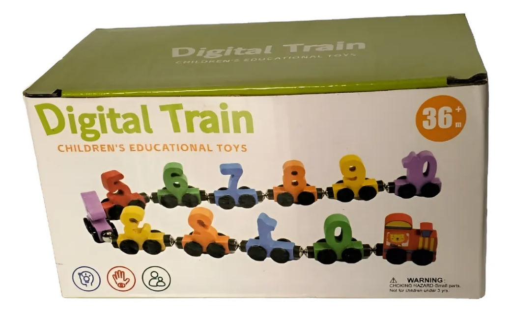 Wooden Number Train Game | Early Learning Magnetic Train for Kids