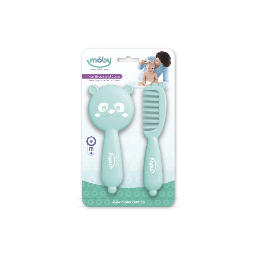 Moby Baby Comb & Brush Set – Ultra-Soft Hair Care for Newborns