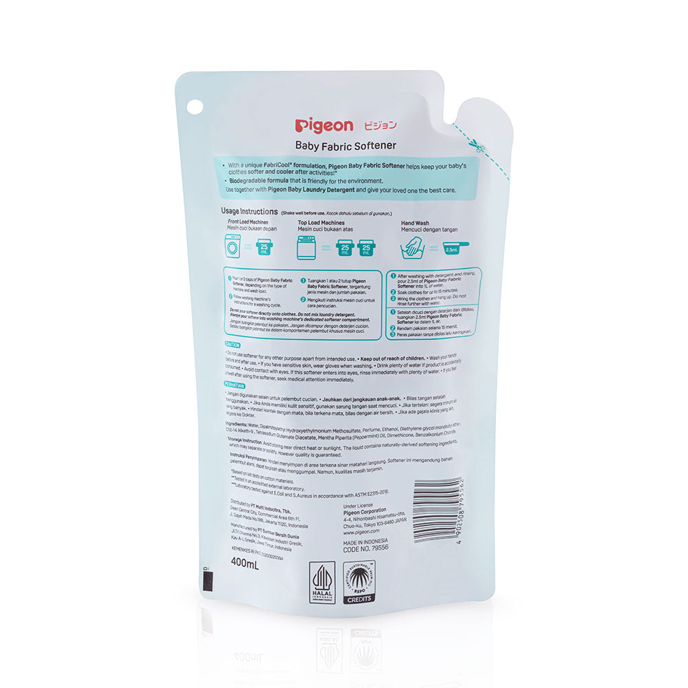 Pigeon Baby Fabric Softener Refill – 400ml Gentle & Anti-Bacterial