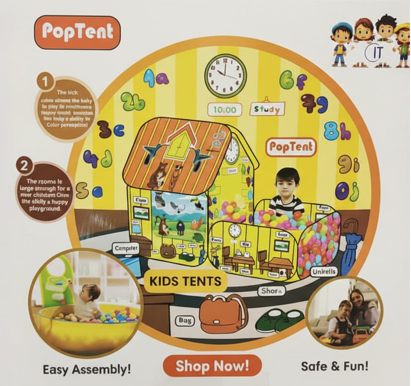Kids Ball Pit Tent – Pop-Up Playhouse for Indoor & Outdoor Fun