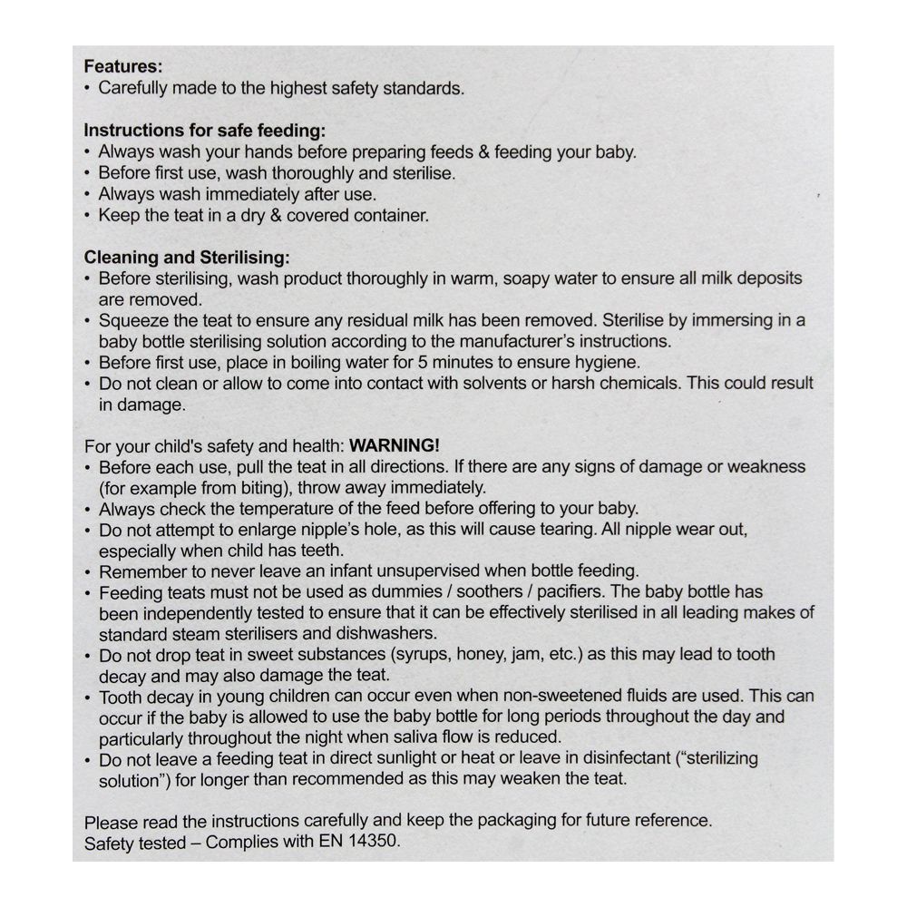 Baby World Silicone Nipples (3-Pack) – Soft, BPA-Free Teats for 3 Months+