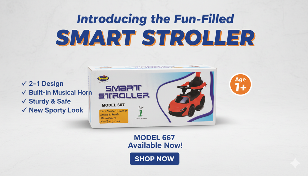 Smart Push Car Stroller 2-in-1 Ride-On for Toddlers
