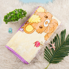 Winter Baby Blanket – Double Ply Plush, Soft & Cozy, Purple Teddy Bear Design