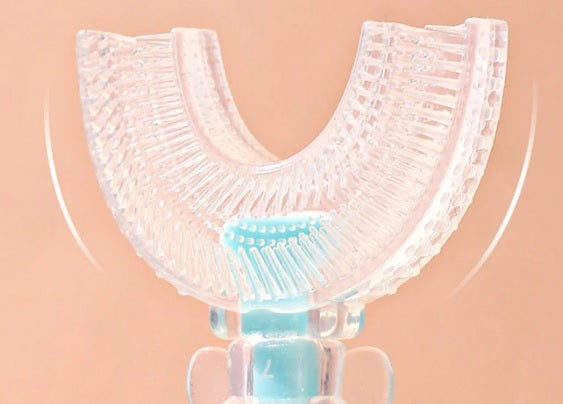 Bear Hug Kids U-Shaped Toothbrush | 360° Food-Grade Silicone | Fun Bear Design for Ages 2–6