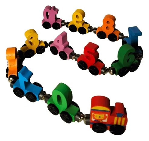 Wooden Number Train Game | Early Learning Magnetic Train for Kids