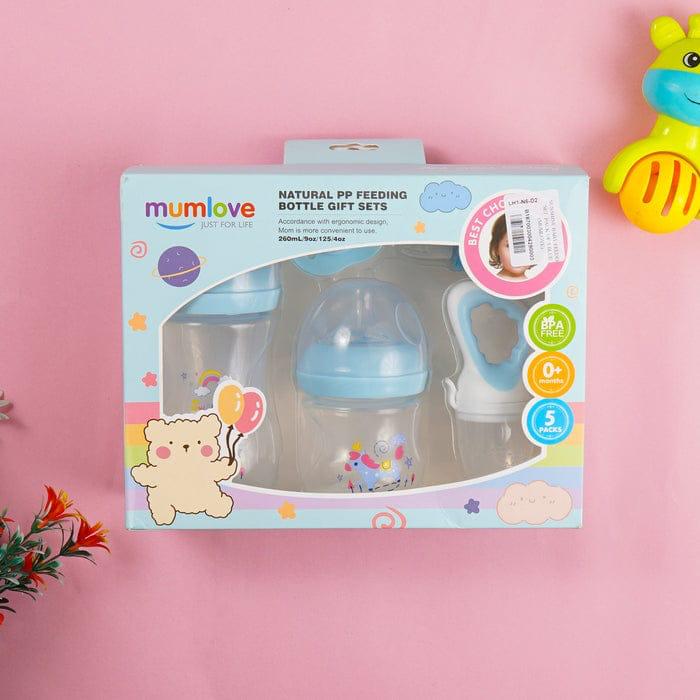 Imported Baby Feeding Bottle Starter Set – Mum Love, Pack of 5 for Newborns