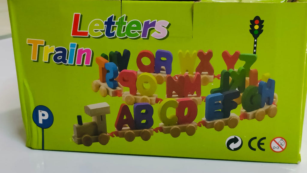 Wooden Letters Train | Alphabet Learning Toy A–Z for Kids 3+