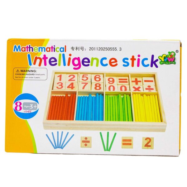Wooden Math Learning Sticks – Educational Numbers Toy for Kids