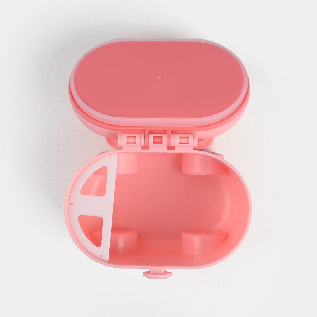 Baby Milk Powder Storage Box – Pink Bus, Portable for Travel & Feeding