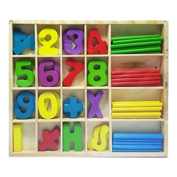 Wooden Computation Study Box for Basic Math Calculations for Children