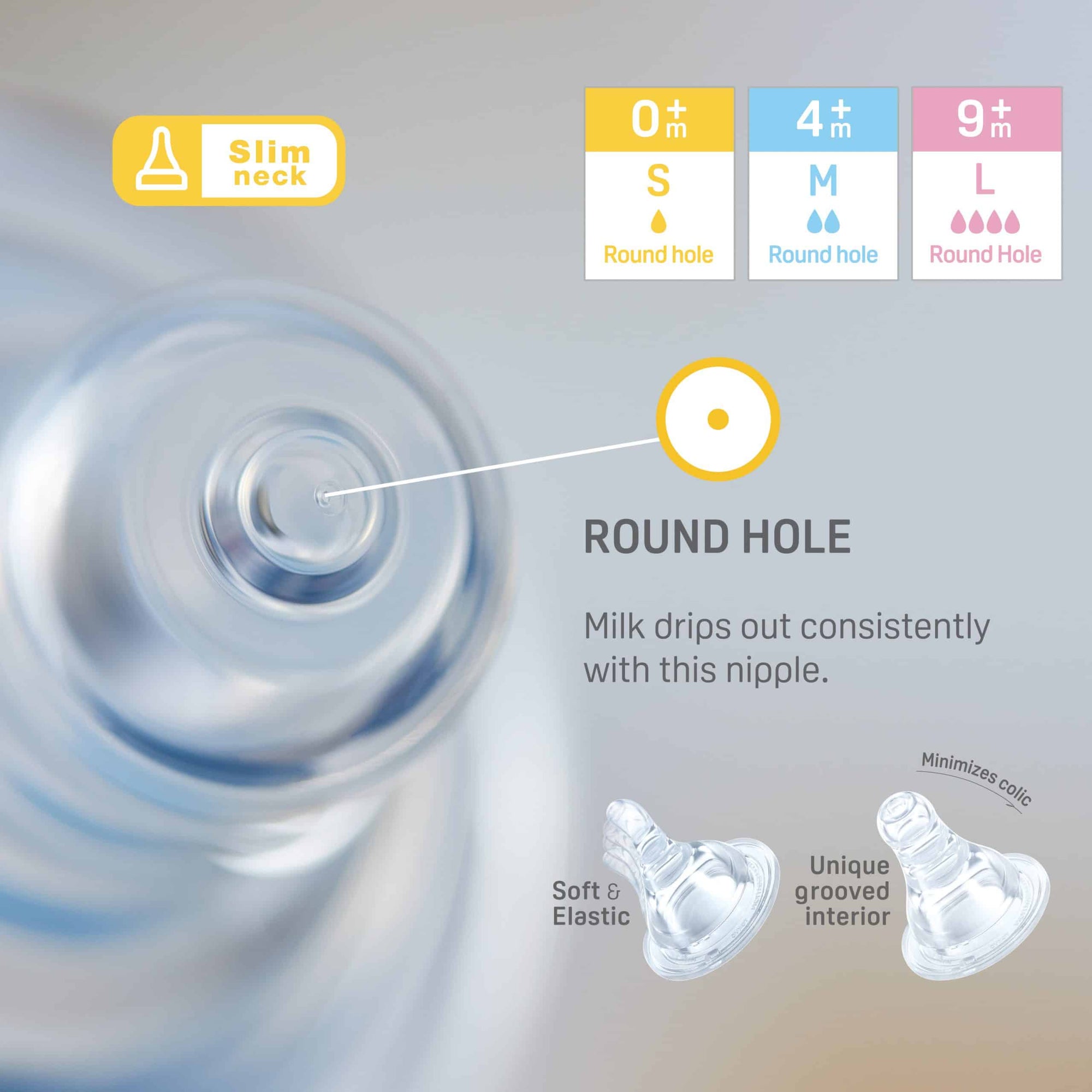 Pigeon Baby Nipple 12+ Months LL – 2 Pack, Soft & Stretchable