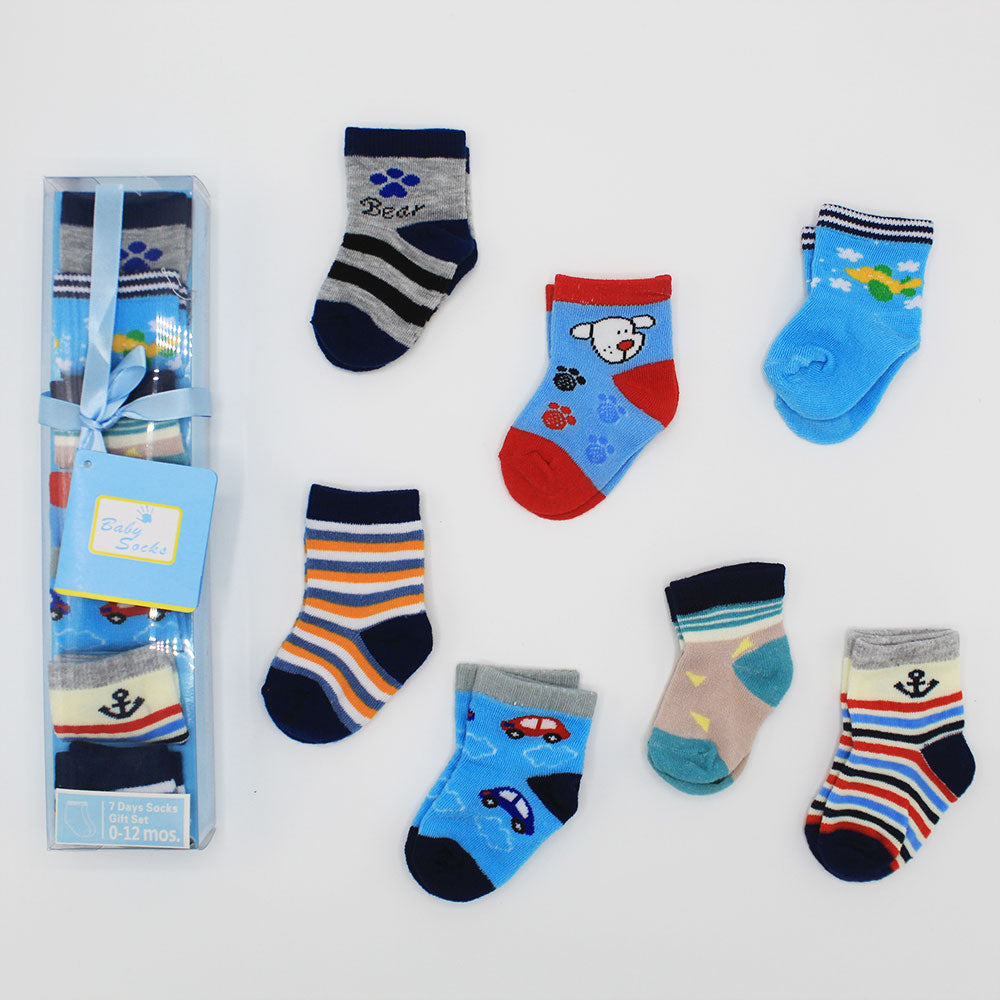 Baby Boy 7 Days Socks Set – Soft, Adorable & Breathable